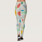 herfstbladeren illustratiepatroon leggings (Achterkant)
