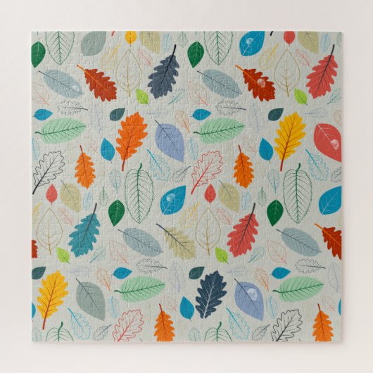  herfstbladeren illustratiepatroon legpuzzel (Verticaal)