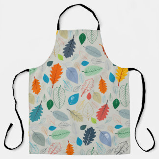 herfstbladeren illustratiepatroon schort