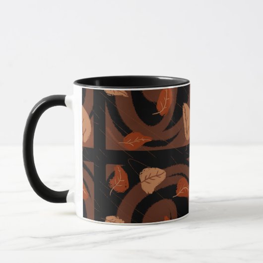 Herfstbladeren in gezellige herfstkleuren koffie m mok (Links)