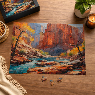 Herfstbladeren in het canyon legpuzzel