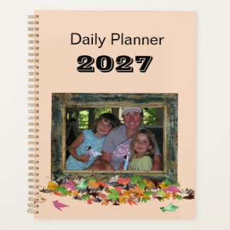 Herfstbladeren ingelijst portret dagelijkse planne planner