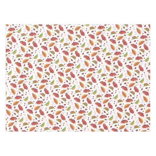 Herfstbladeren Kastanjes Patroon Elegante Herfst Tafelkleed (Voorkant (Horizontaal))