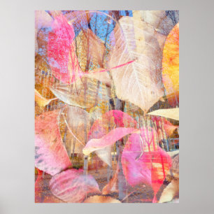 Herfstbladeren Kleuren Abstract Poster