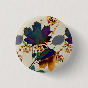 Herfstbladeren Koninklijke Kleuren Ronde Button 3,2 Cm