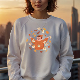 Herfstbladeren Kunst | Speelse Herfst Ontwerp Trui