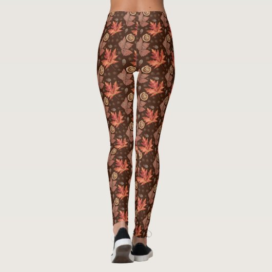 Herfstbladeren Leggings (Achterkant)