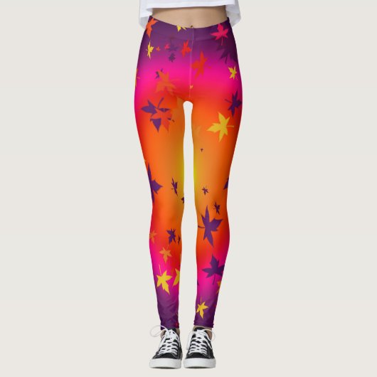Herfstbladeren Leggings (Voorkant)