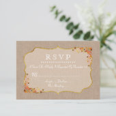 Herfstbladeren Linnen Canvas RSVP (Staand voorkant)