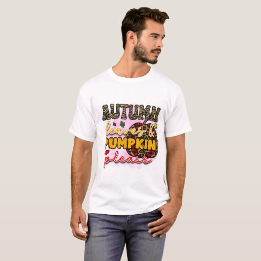 Herfstbladeren Mannen Tshirt (Voorkant volledig)