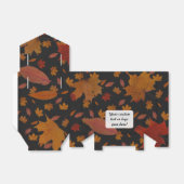 Herfstbladeren met aangepaste zwarte kleur en teks bedankdoosjes (Uitgevouwen)