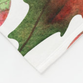 Herfstbladeren met monogram vallen oranje groene d fleece deken (Hoek)