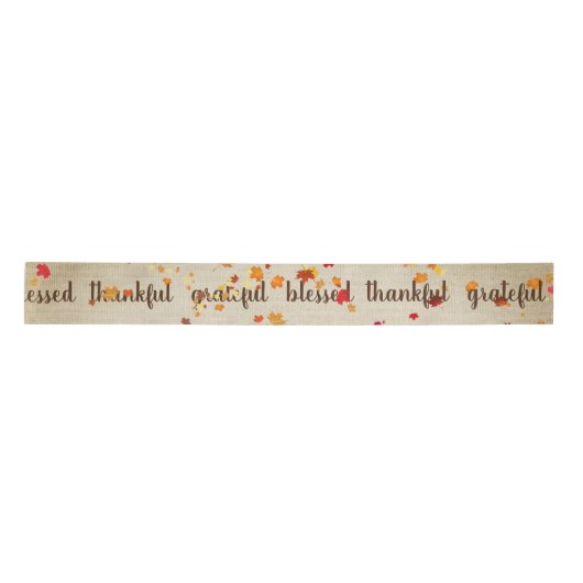 Herfstbladeren met tekst lint (Voorkant)