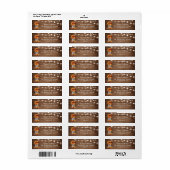 Herfstbladeren Metselwerk Pot Lichtslinger Rustiek Etiket (Full Sheet)