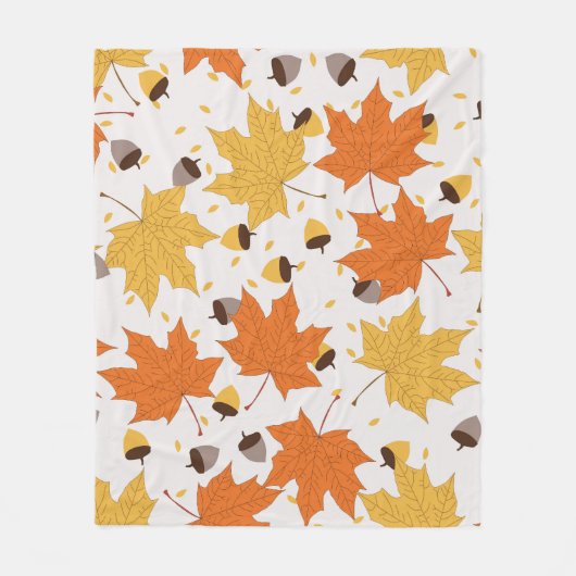 Herfstbladeren, naadloos design. fleece deken (Voorkant)