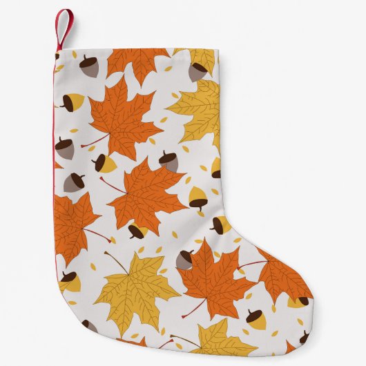 Herfstbladeren,  naadloos design. kleine kerstsok (Voorkant)