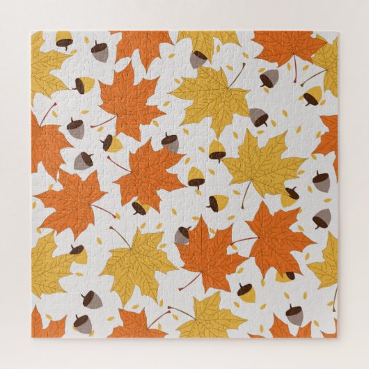 Herfstbladeren,  naadloos design. legpuzzel (Verticaal)