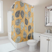 Herfstbladeren, naadloos patroon. douchegordijn (In situ)