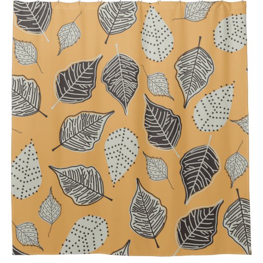 Herfstbladeren, naadloos patroon. douchegordijn (Voorkant)
