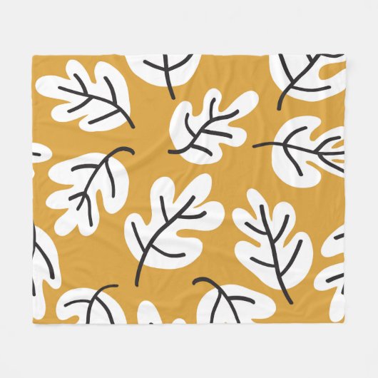 Herfstbladeren naadloos patroon fleece deken (Voorkant (Horizontaal))