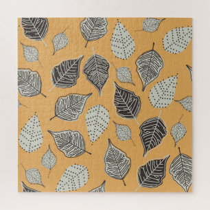 Herfstbladeren, naadloos patroon. legpuzzel