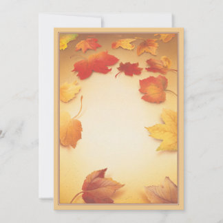 Herfstbladeren  notitiekaartje