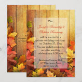 Herfstbladeren Ontvangst Alleen Viering Kaart (Voorkant / Achterkant)