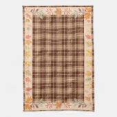 Herfstbladeren op Plaid Theedoek (Verticaal)