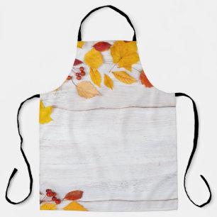 Herfstbladeren: oud wit hout schort