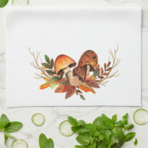 Herfstbladeren Paddenstoelen Retro