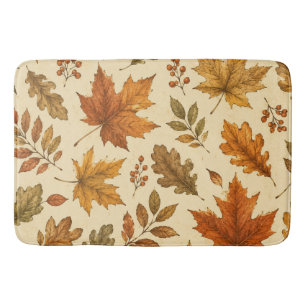Herfstbladeren Patroon Aquarel Herfstloof Badmat