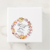 Herfstbladeren Pompoen Bruidsdiner Bedankjes Labels (In situ)