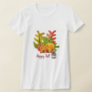 Herfstbladeren Pompoen en Eekhoorn Seizoensgebonde T-shirt