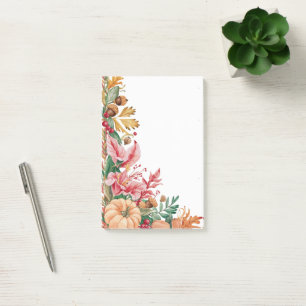 Herfstbladeren & pompoen juichen post-it® notes