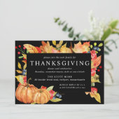 Herfstbladeren Pompoen Thanksgiving-diner Kaart (Staand voorkant)