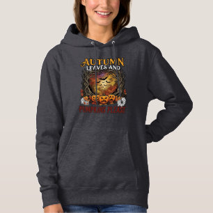 Herfstbladeren Pompoenen Alsjeblieft Halloween Gri Hoodie