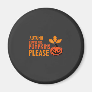 Herfstbladeren Pompoenen Alsjeblieft Halloween Pom Magneet