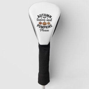 Herfstbladeren Pompoenen Alsjeblieft Vintage Hallo Golfheadcover