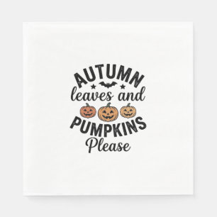 Herfstbladeren Pompoenen Alsjeblieft Vintage Hallo Servet
