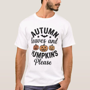 Herfstbladeren Pompoenen Alsjeblieft Vintage Hallo T-shirt