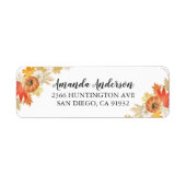 Herfstbladeren Pompoenen Bruidsfeest Labels (Voorkant)