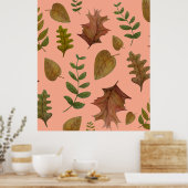 Herfstbladeren Poster (Keuken)