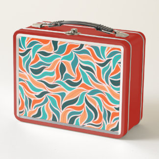 Herfstbladeren retro vintage lunchbox