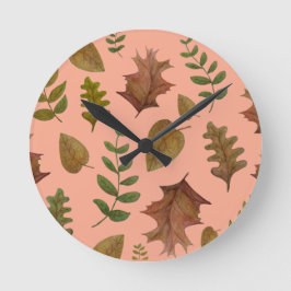 Herfstbladeren Ronde Klok
