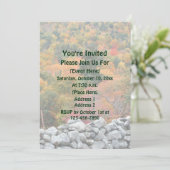 Herfstbladeren Stenen Muur Natuur Kaart (Staand voorkant)