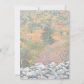 Herfstbladeren Stenen Muur Natuur Kaart (Achterkant)