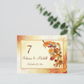 Herfstbladeren Tafelnummer (Staand voorkant)