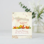 Herfstbladeren  Thanksgiving Briefkaart (Staand voorkant)
