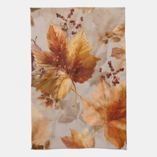 herfstbladeren theedoek (Verticaal)