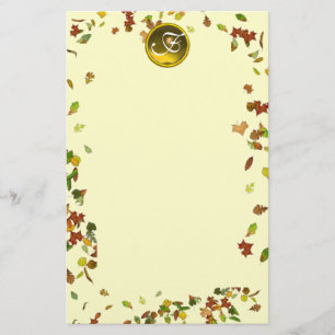 HERFSTBLADEREN TOPAZE EDELSTEEN MONOGRAM BRIEFPAPIER